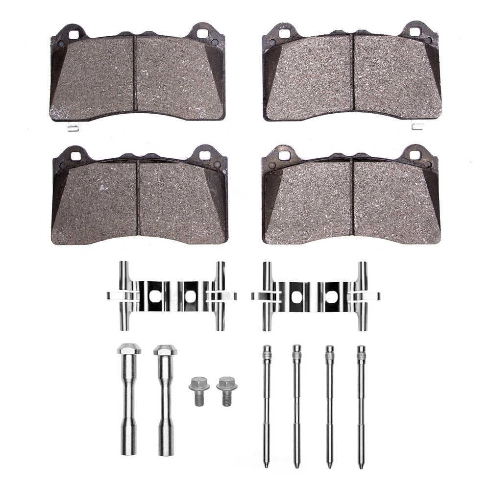 Dynamic Friction Company 1551-1977-01 DFC 5000 Advanced Brake Pads - Low Metallic and Hardware Kit