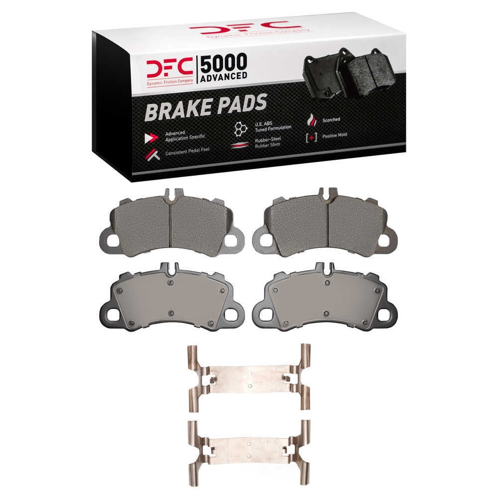 Dynamic Friction Company 1551-2192-01 DFC 5000 Advanced Brake Pads - Low Metallic and Hardware Kit