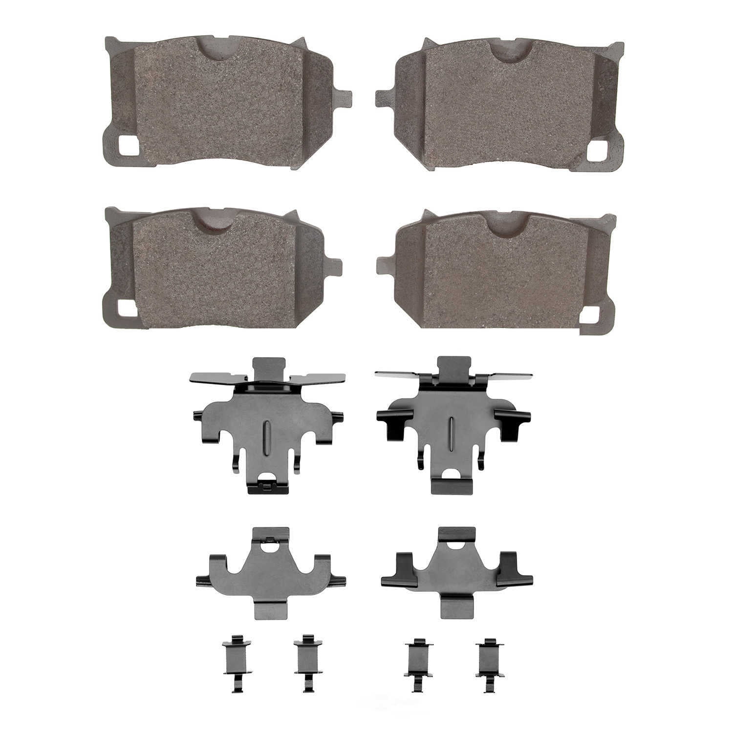 Dynamic Friction Company 1551-2284-01 DFC 5000 Advanced Brake Pads - Low Metallic and Hardware Kit