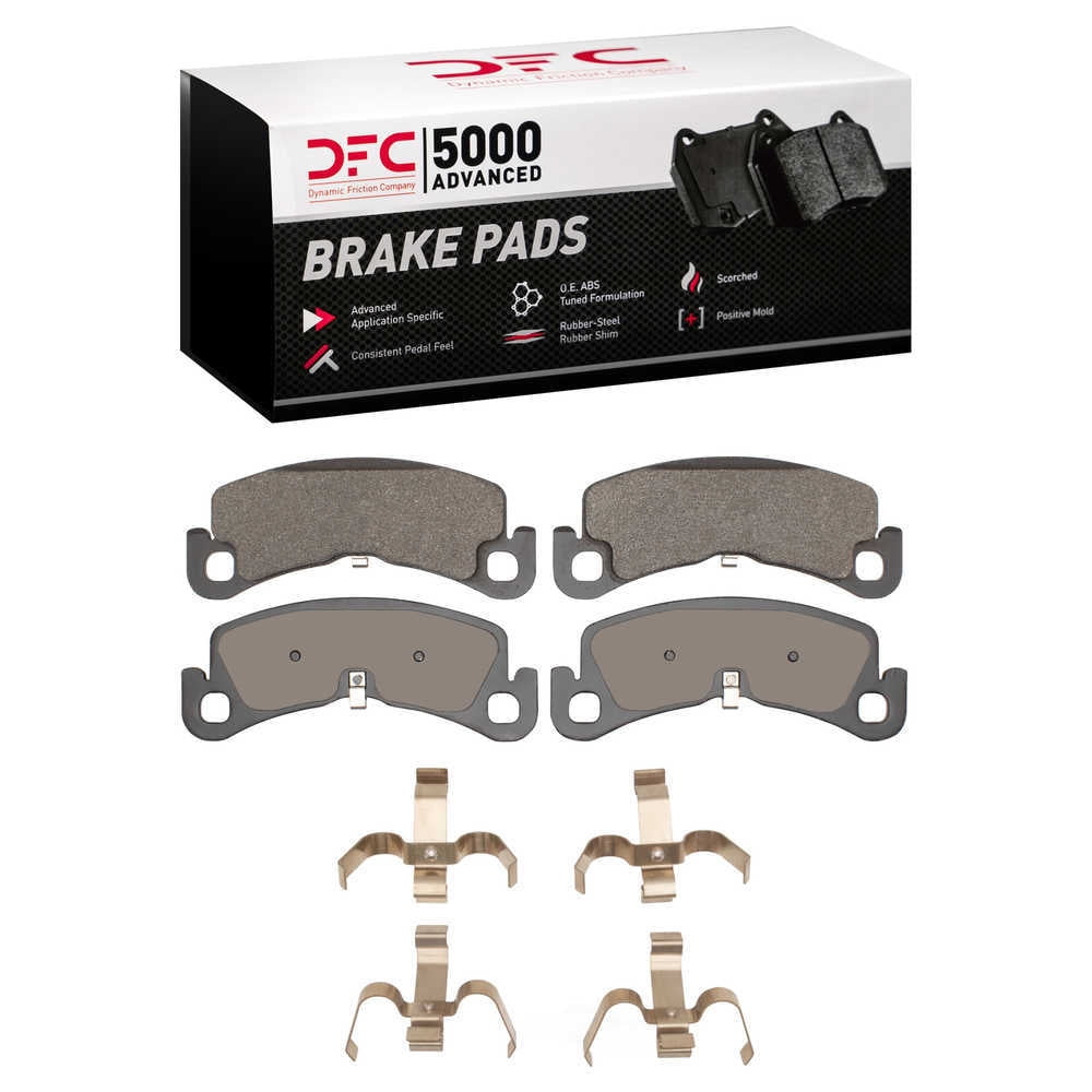 Dynamic Friction Company 1551-2443-01 DFC 5000 Advanced Brake Pads - Low Metallic and Hardware Kit