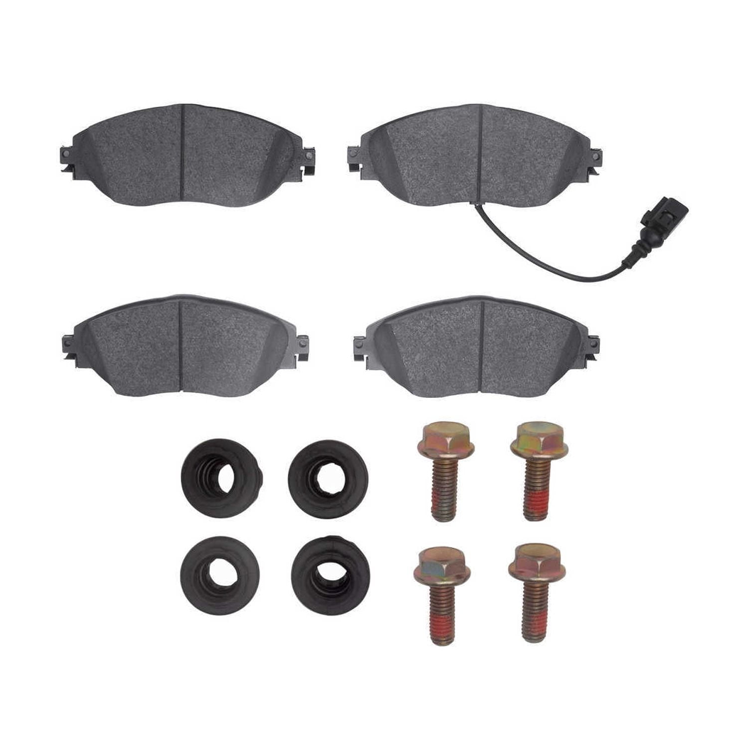 Dynamic Friction Company 1552-1633-01 DFC 5000 Advanced Brake Pads - Low Metallic and Hardware Kit