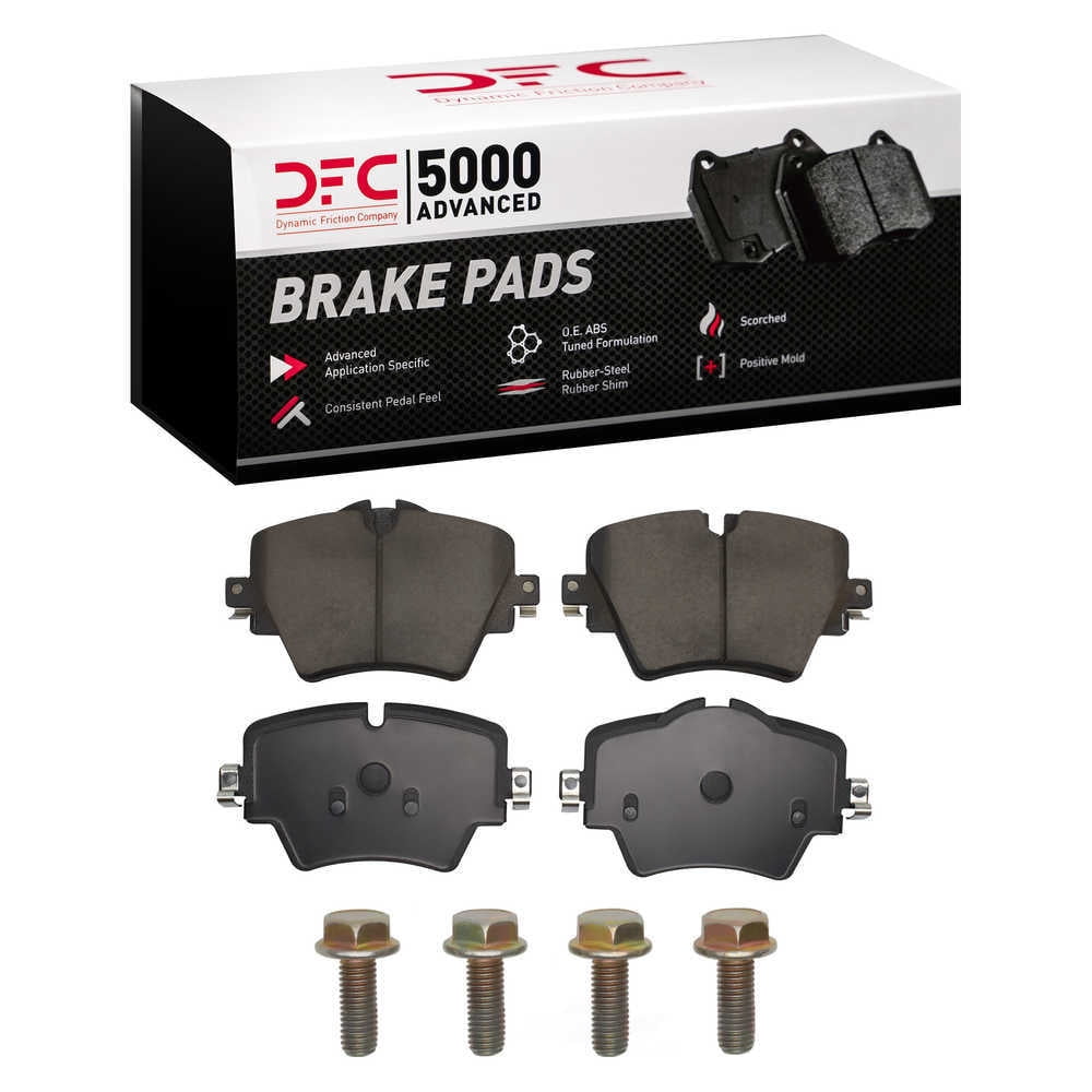 Dynamic Friction Company 1552-1892-01 DFC 5000 Advanced Brake Pads - Low Metallic and Hardware Kit