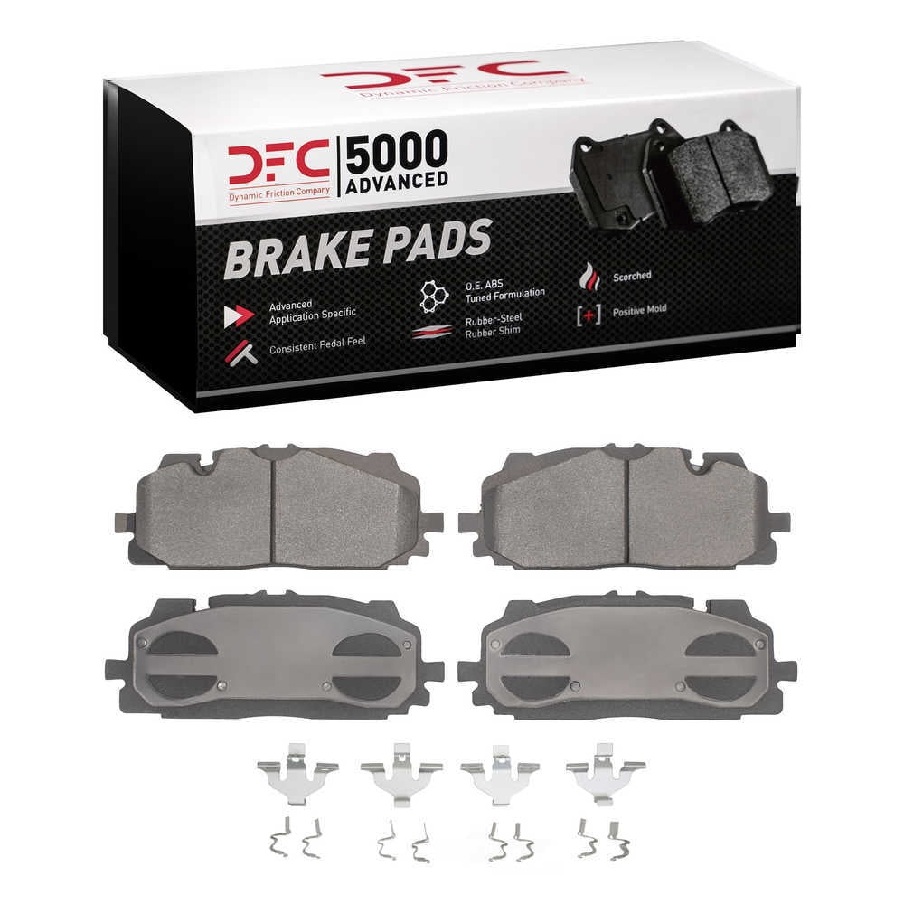 Dynamic Friction Company 1552-1894-01 DFC 5000 Advanced Brake Pads - Low Metallic and Hardware Kit