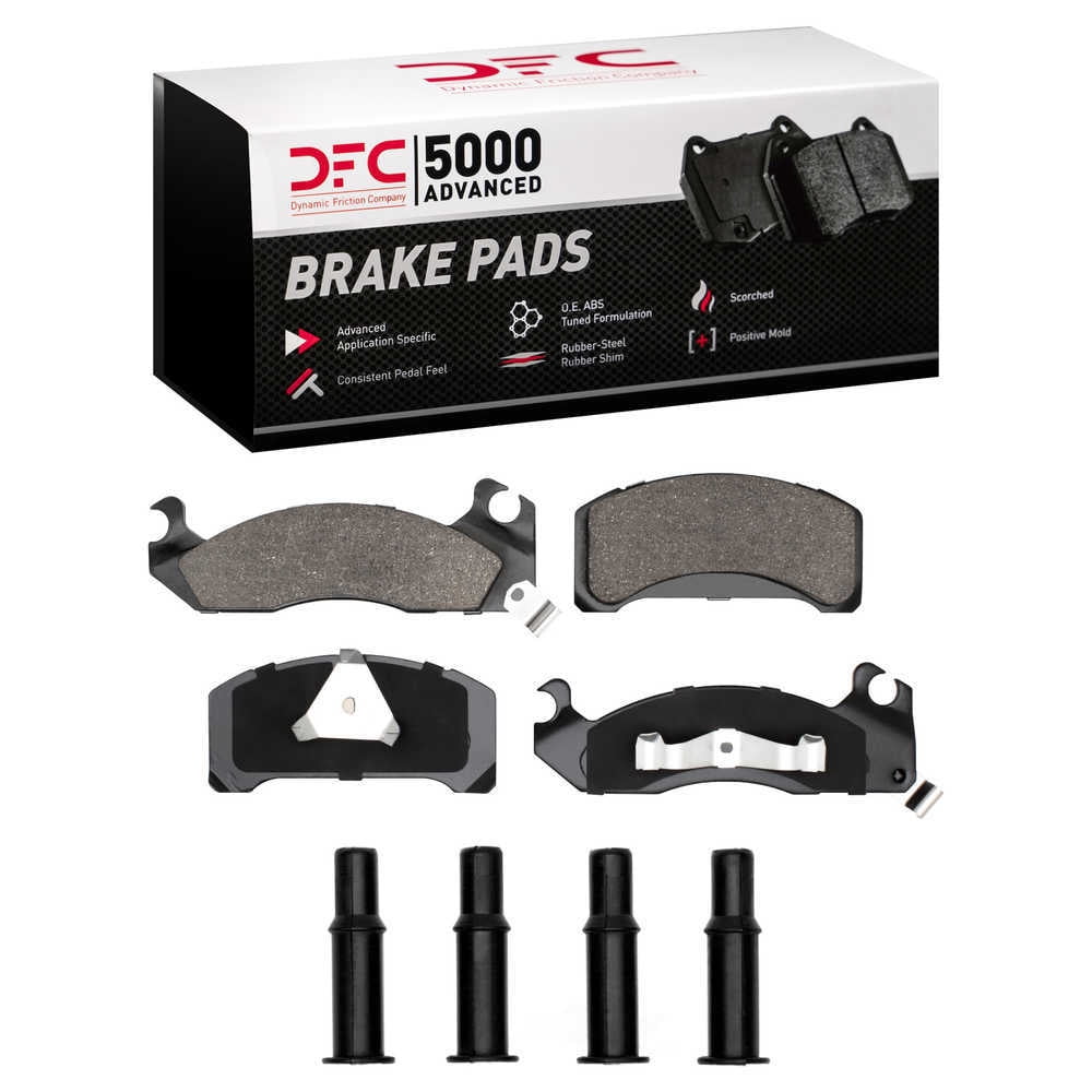 Dynamic Friction Company 1551-0310-02 DFC 5000 Advanced Brake Pads - Semi Metallic and Hardware Kit