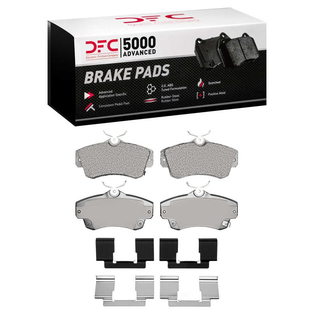 Dynamic Friction Company 1551-0841-01 DFC 5000 Advanced Brake Pads - Semi Metallic and Hardware Kit