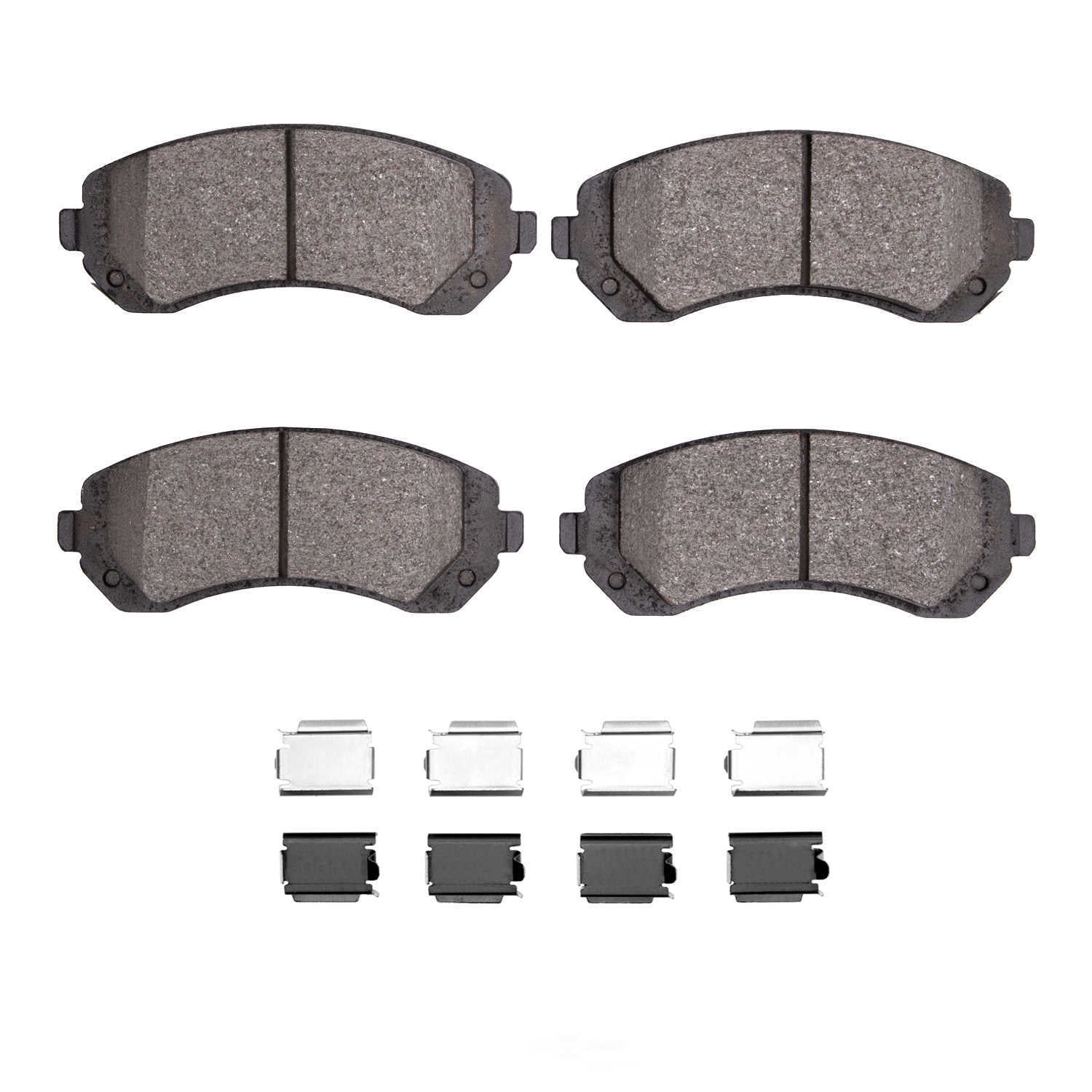 Dynamic Friction Company 1551-0844-01 DFC 5000 Advanced Brake Pads - Semi Metallic and Hardware Kit