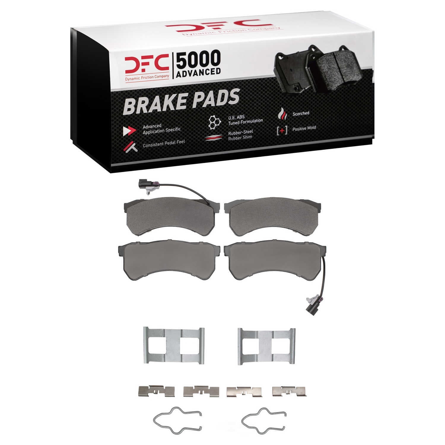 DFC 5000 Euro Ceramic Brake Pads and Hardware Kit - Archived 1551-2175-11 DFC 5000 Advanced Brake