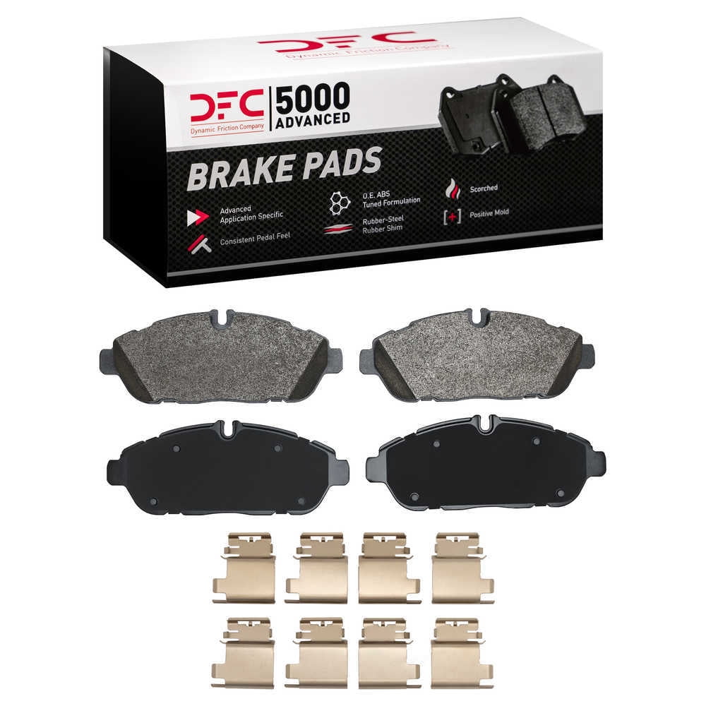 Dynamic Friction Company 1551-2301-01 DFC 5000 Advanced Brake Pads - Semi Metallic and Hardware Kit