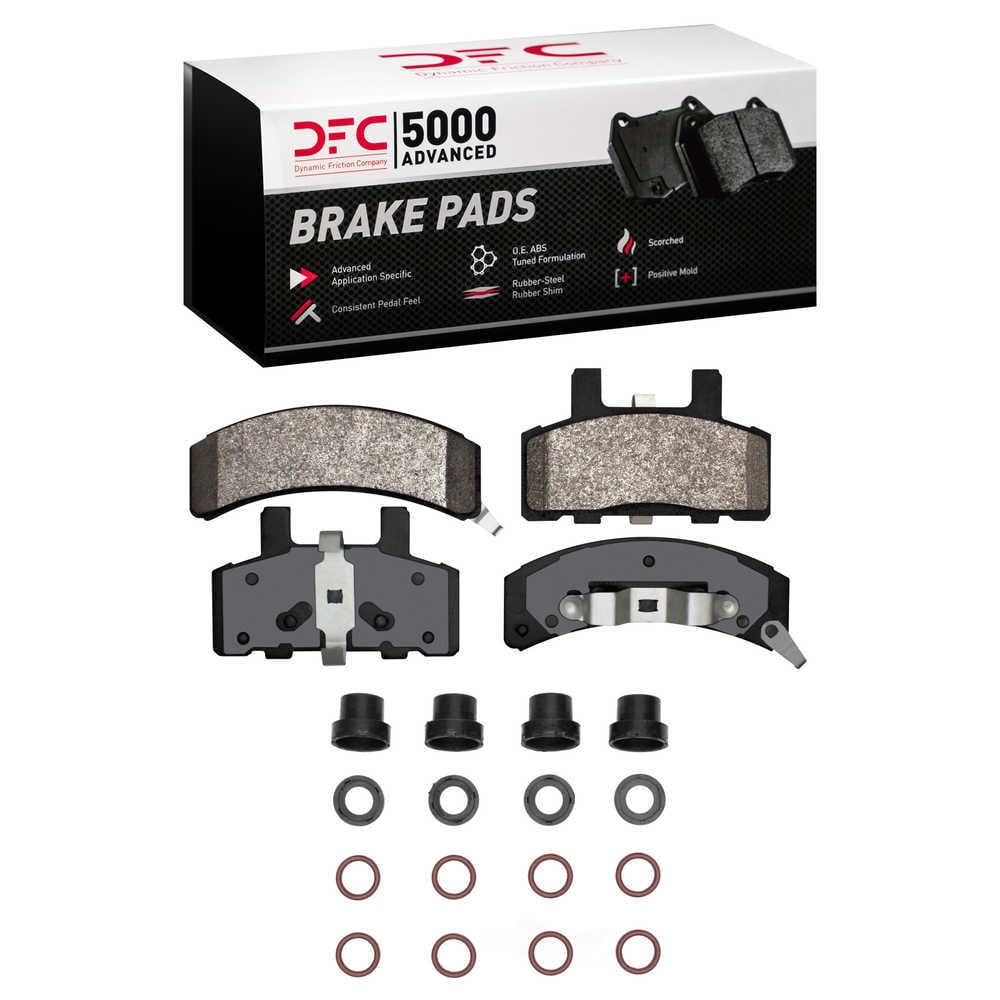 Dynamic Friction Company 1552-0369-01 DFC 5000 Advanced Brake Pads - Semi Metallic and Hardware Kit