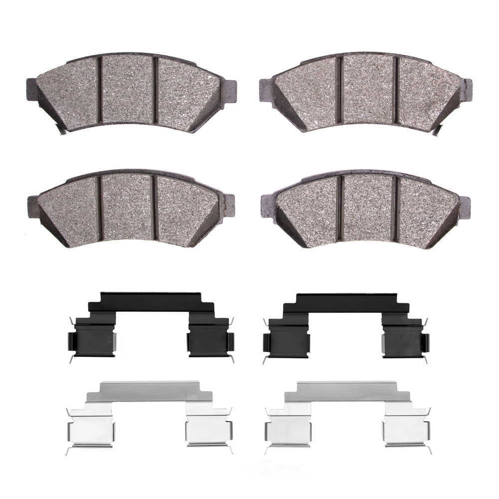 Dynamic Friction Company 1552-1075-01 DFC 5000 Advanced Brake Pads - Semi Metallic and Hardware Kit