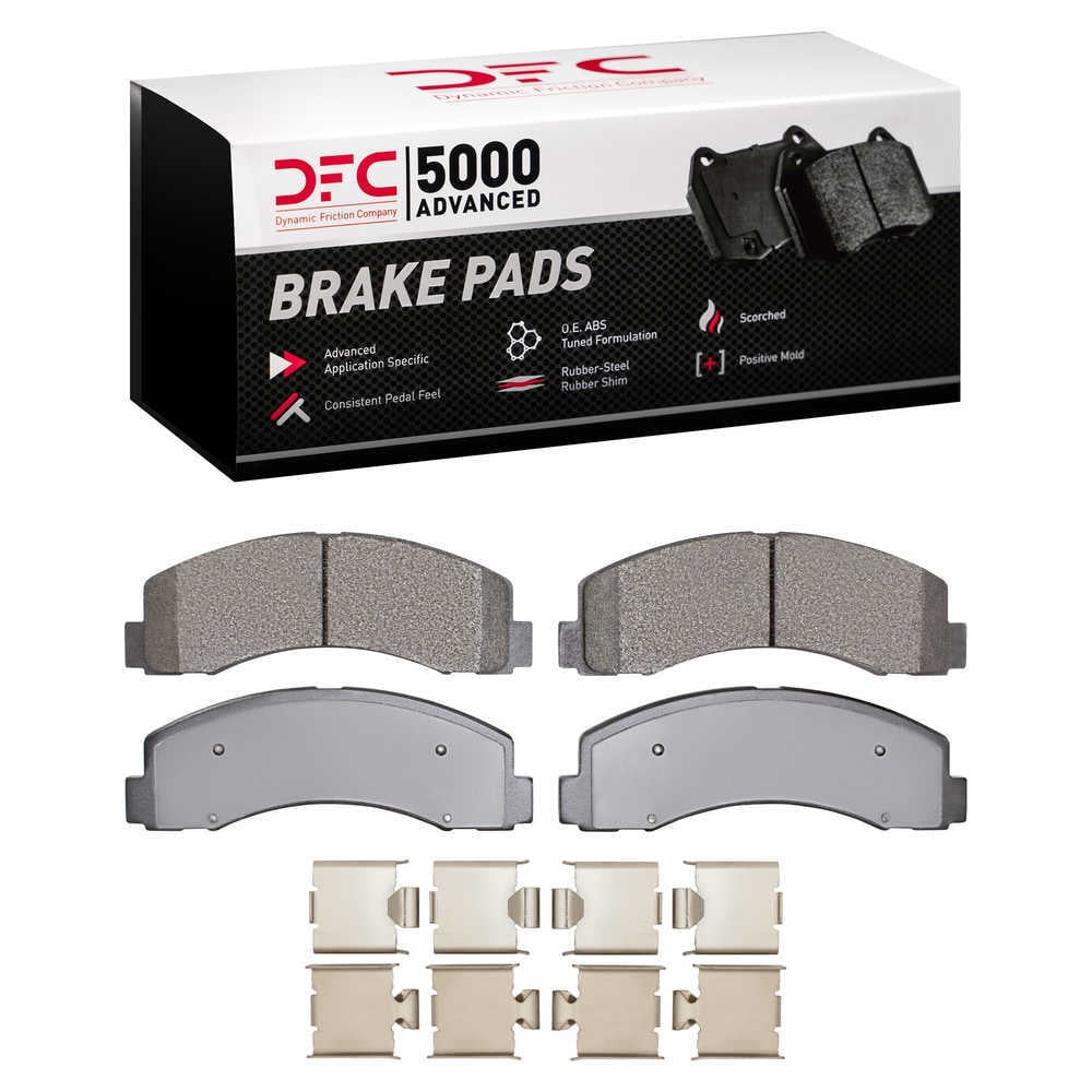 Dynamic Friction Company 1552-2087-01 DFC 5000 Advanced Brake Pads - Semi Metallic and Hardware Kit