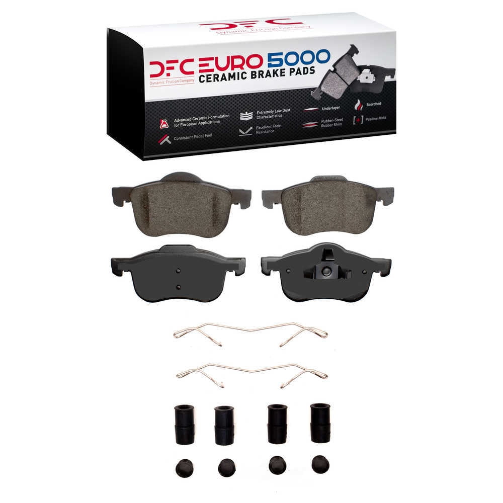 Dynamic Friction Company 1600-0794-01 DFC EURO 5000 Ceramic Brake Pads and Hardware Kit