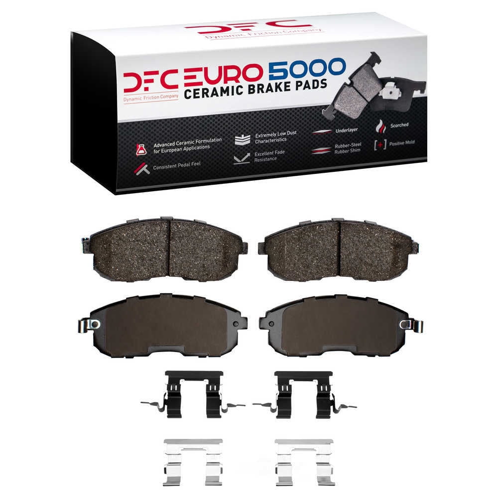 Dynamic Friction Company 1600-0815-01 DFC EURO 5000 Ceramic Brake Pads and Hardware Kit