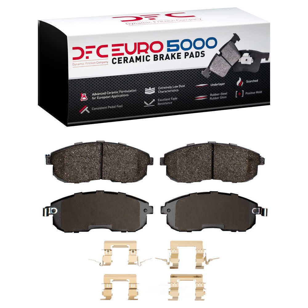 Dynamic Friction Company 1600-0815-02 DFC EURO 5000 Ceramic Brake Pads and Hardware Kit