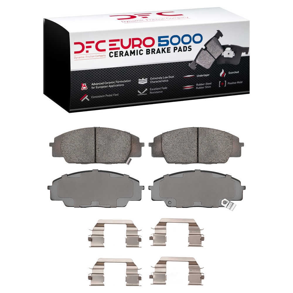 Dynamic Friction Company 1600-0829-01 DFC EURO 5000 Ceramic Brake Pads and Hardware Kit
