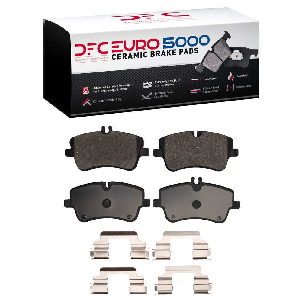 Dynamic Friction Company 1600-0872-01 DFC EURO 5000 Ceramic Brake Pads and Hardware Kit