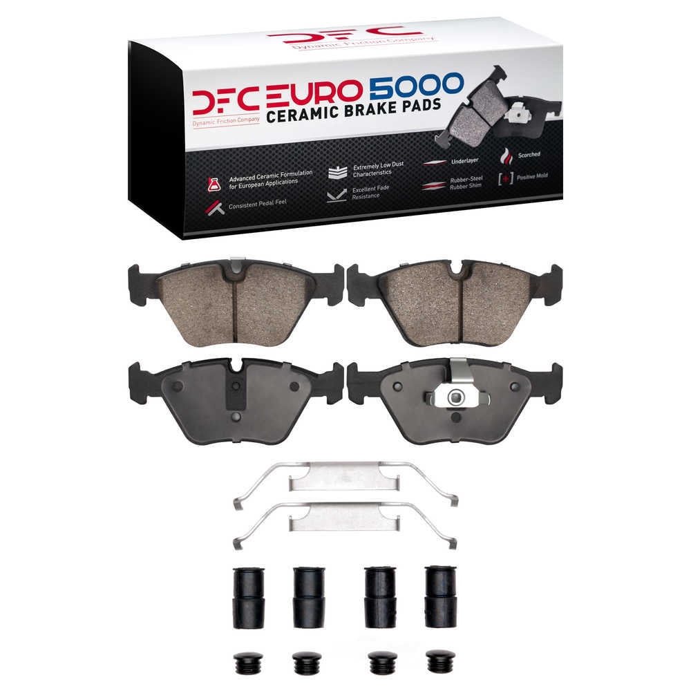 Dynamic Friction Company 1600-0946-01 DFC EURO 5000 Ceramic Brake Pads and Hardware Kit