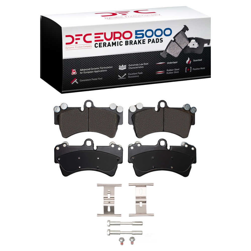 Dynamic Friction Company 1600-0977-01 DFC EURO 5000 Ceramic Brake Pads and Hardware Kit