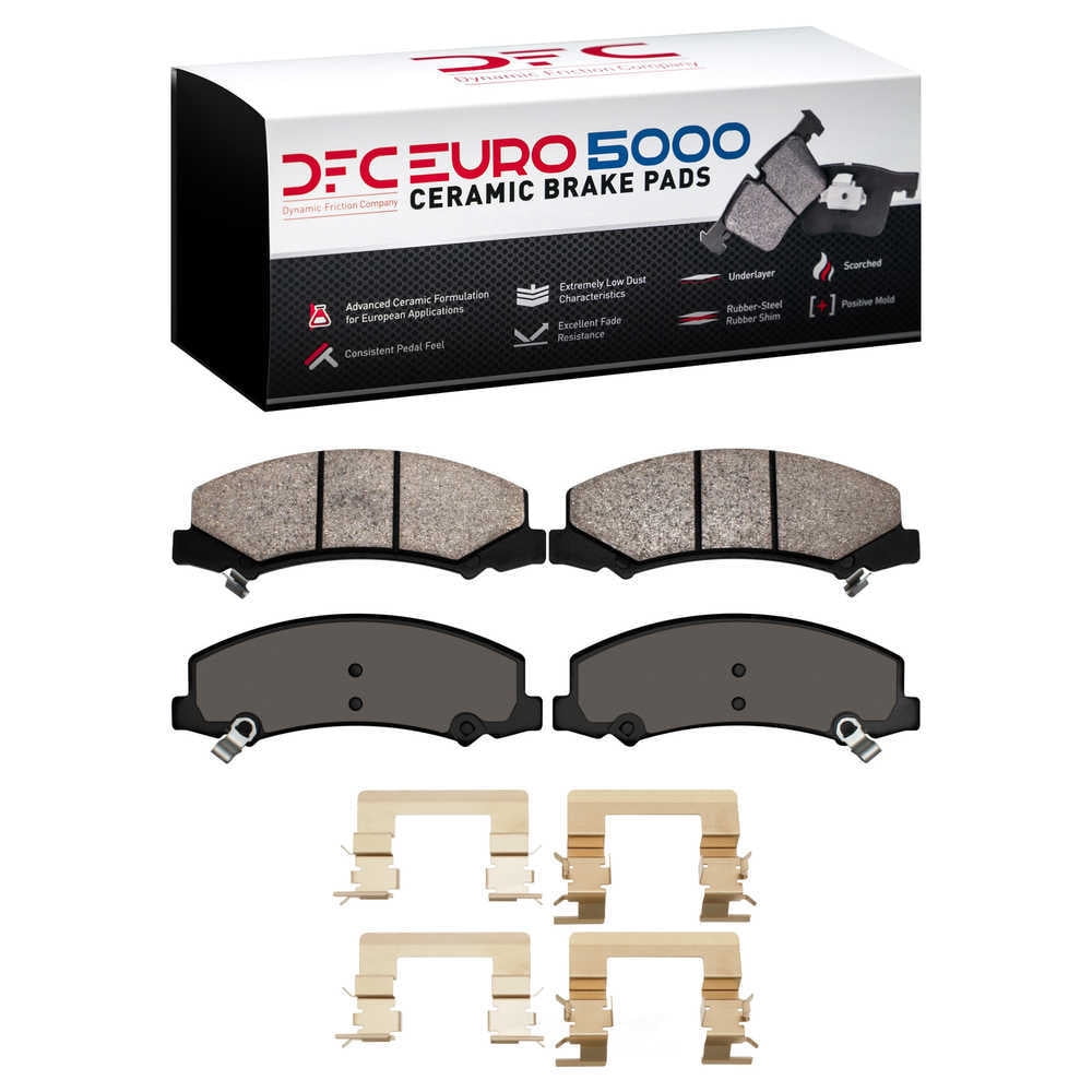 Dynamic Friction Company 1600-1159-01 DFC 5000 Euro Ceramic Brake Pads and Hardware Kit