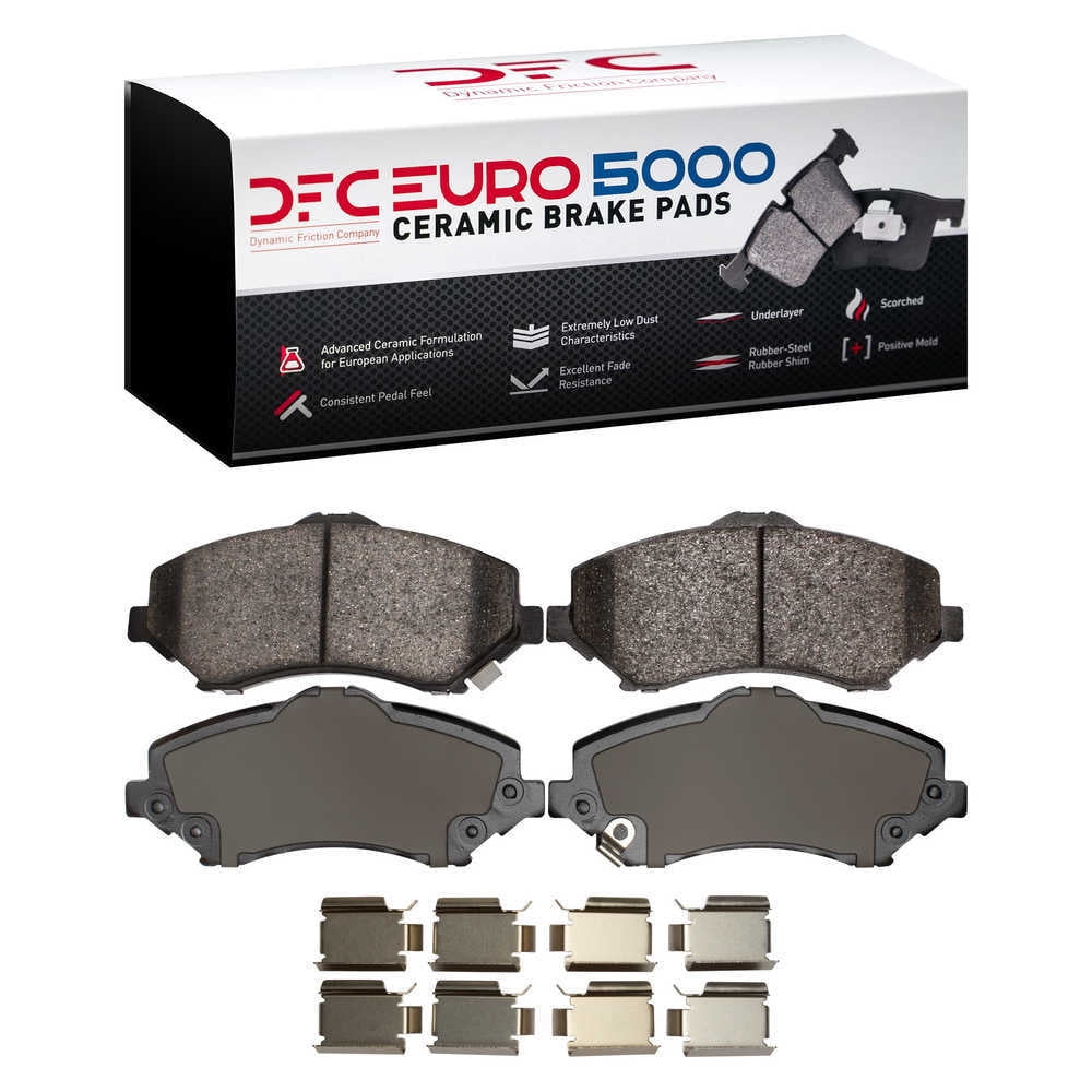 Dynamic Friction Company 1600-1273-01 DFC EURO 5000 Ceramic Brake Pads and Hardware Kit