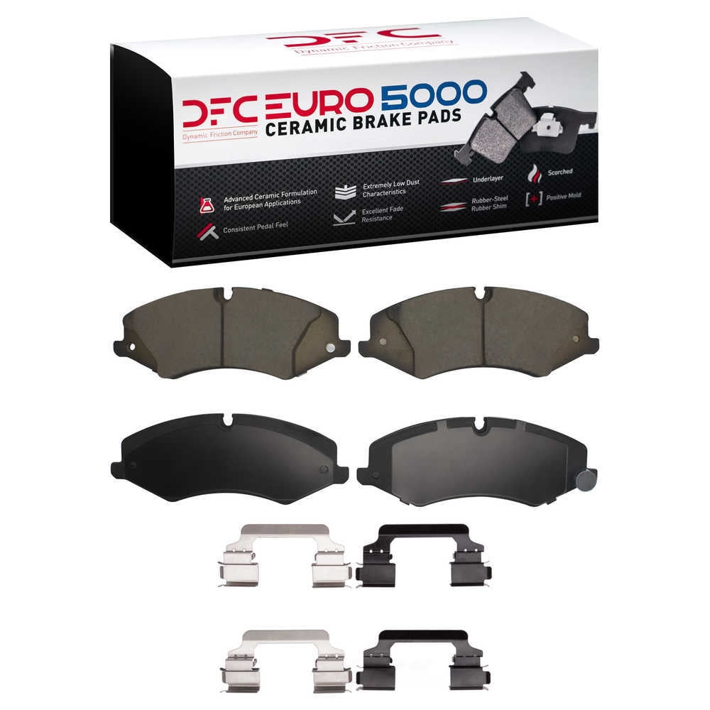 Dynamic Friction Company 1600-1479-01 DFC EURO 5000 Ceramic Brake Pads and Hardware Kit