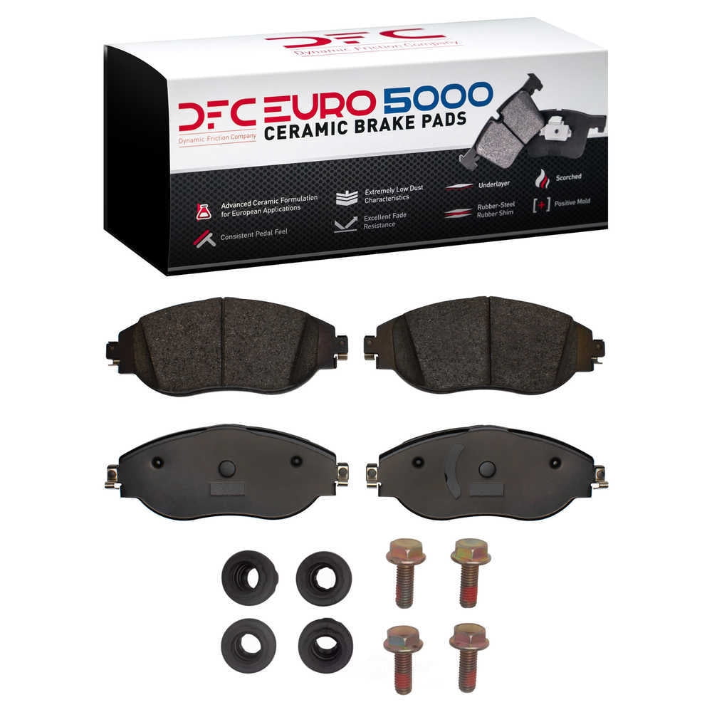 Dynamic Friction Company 1600-1633-11 DFC EURO 5000 Ceramic Brake Pads and Hardware Kit