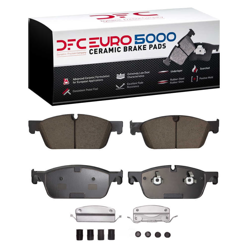 Dynamic Friction Company 1600-1636-01 DFC EURO 5000 Ceramic Brake Pads and Hardware Kit