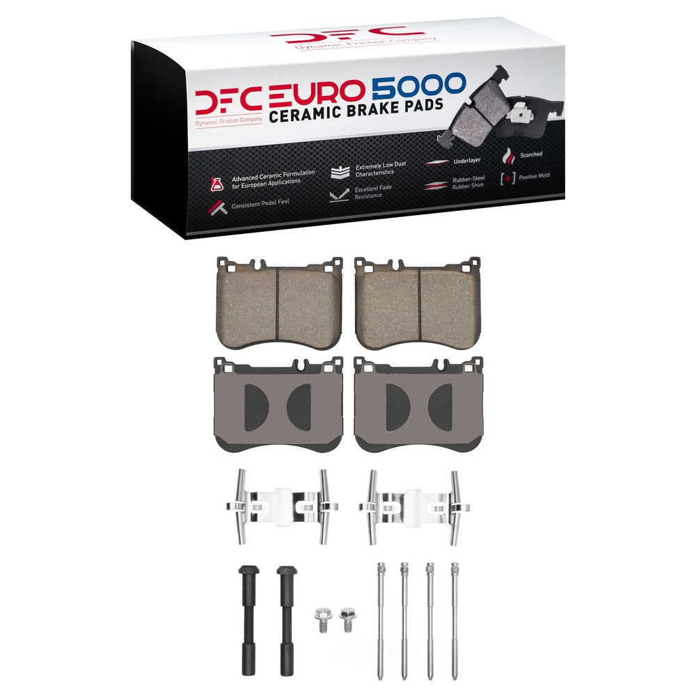 Dynamic Friction Company 1600-1688-01 DFC EURO 5000 Ceramic Brake Pads and Hardware Kit