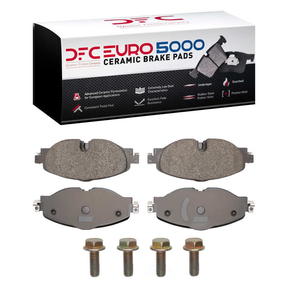 Dynamic Friction Company 1600-1760-01 DFC EURO 5000 Ceramic Brake Pads and Hardware Kit