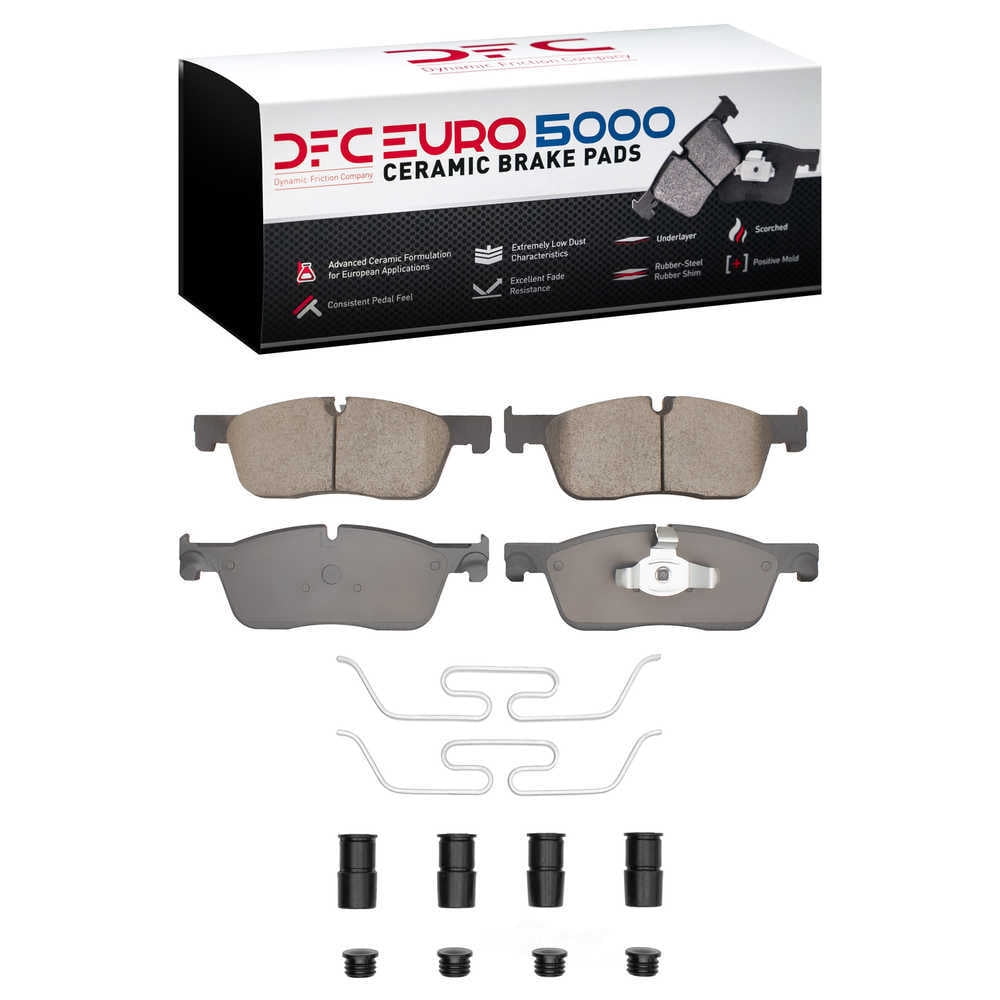 Dynamic Friction Company 1600-1838-01 DFC EURO 5000 Ceramic Brake Pads and Hardware Kit