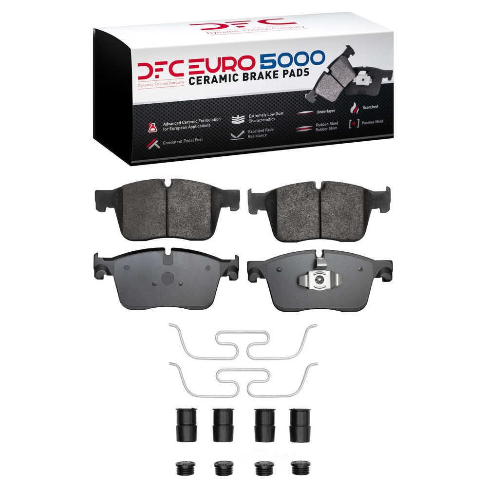 Dynamic Friction Company 1600-1861-01 DFC EURO 5000 Ceramic Brake Pads and Hardware Kit