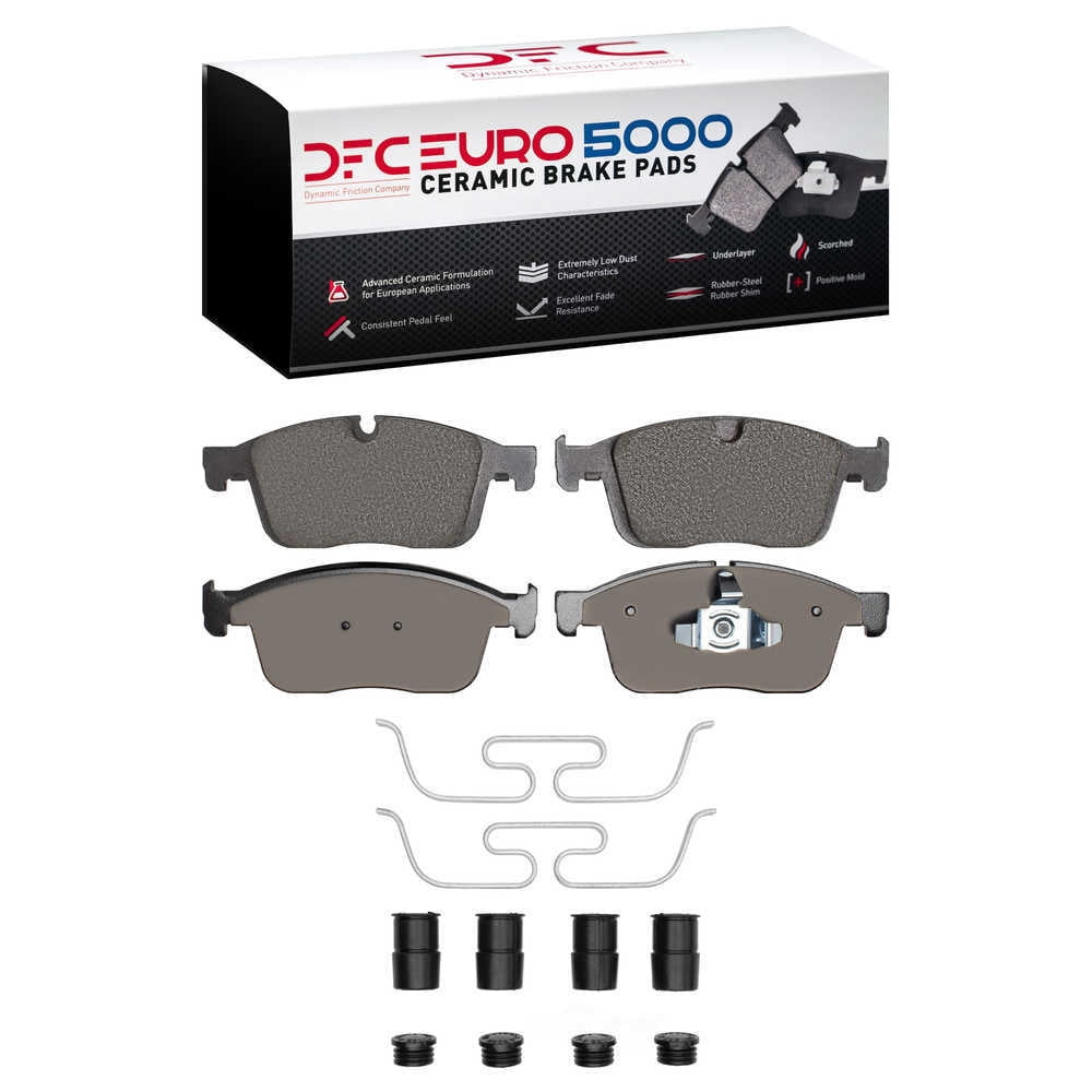 Dynamic Friction Company 1600-1866-01 DFC EURO 5000 Ceramic Brake Pads and Hardware Kit