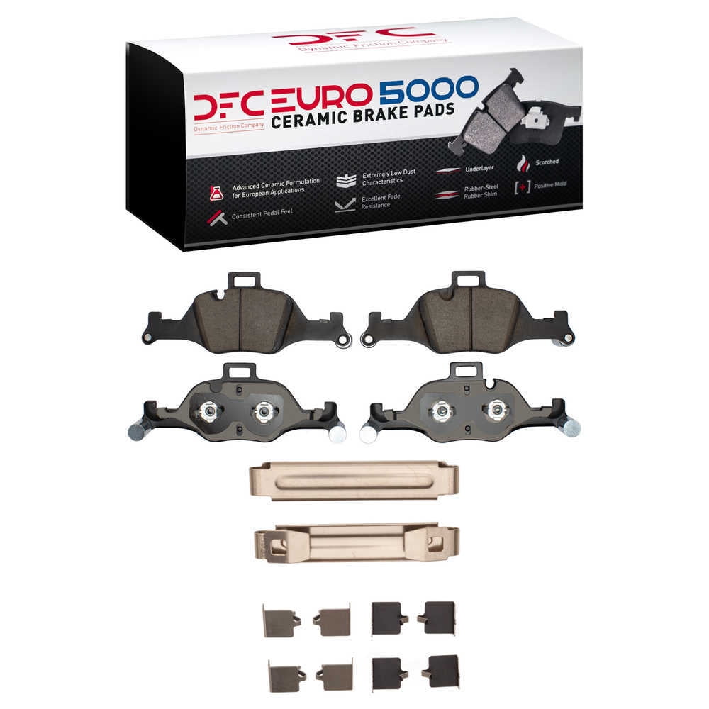 Dynamic Friction Company 1600-2060-01 DFC EURO 5000 Ceramic Brake Pads and Hardware Kit