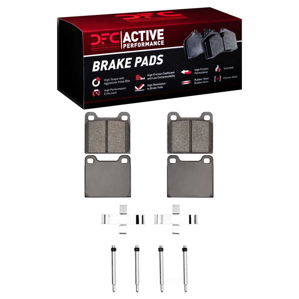 Dynamic Friction Company 1115-0031-08 DFC Active Performance Pads and Hardware Kit