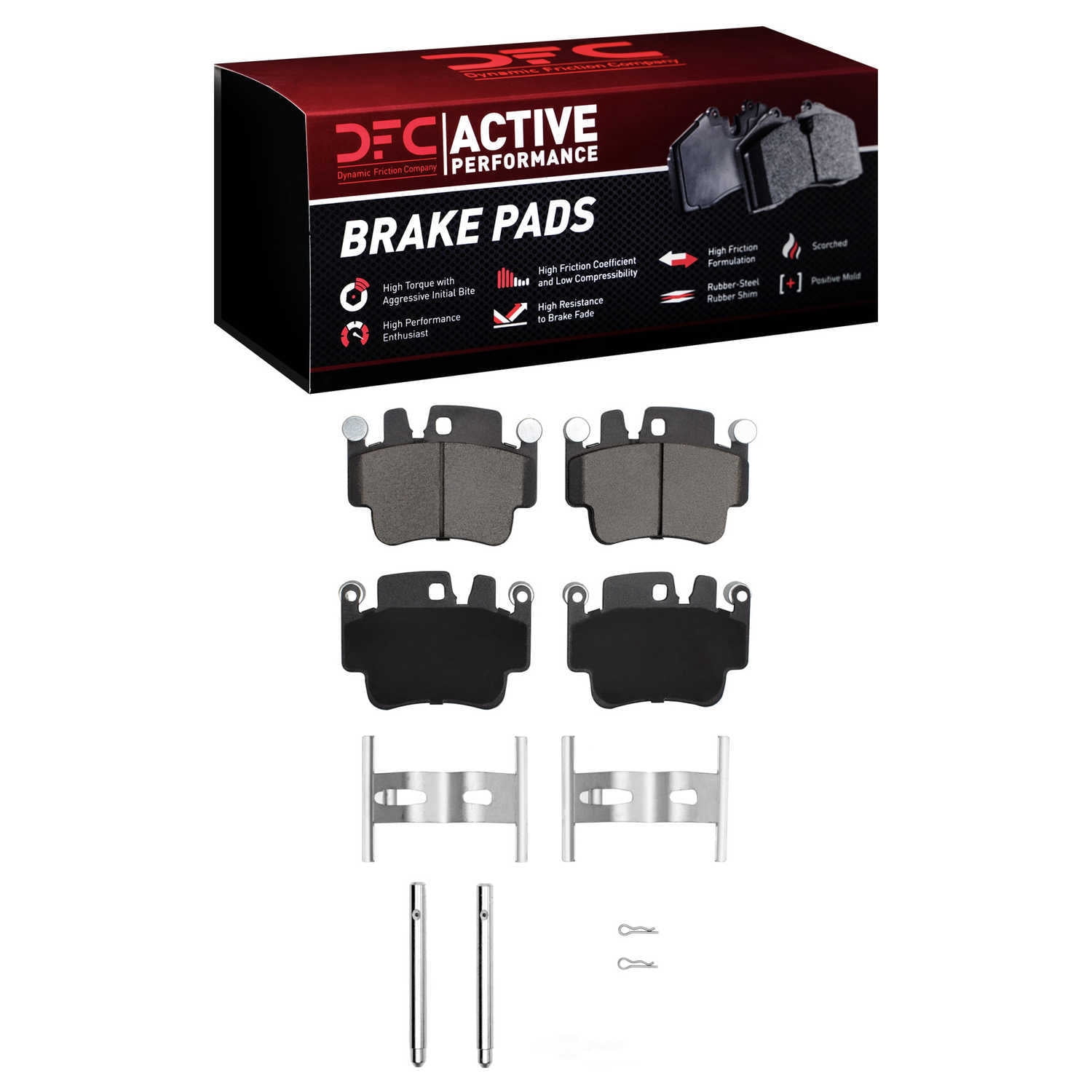 Dynamic Friction Company 1115-0917-01 DFC Active Performance Pads and Hardware Kit