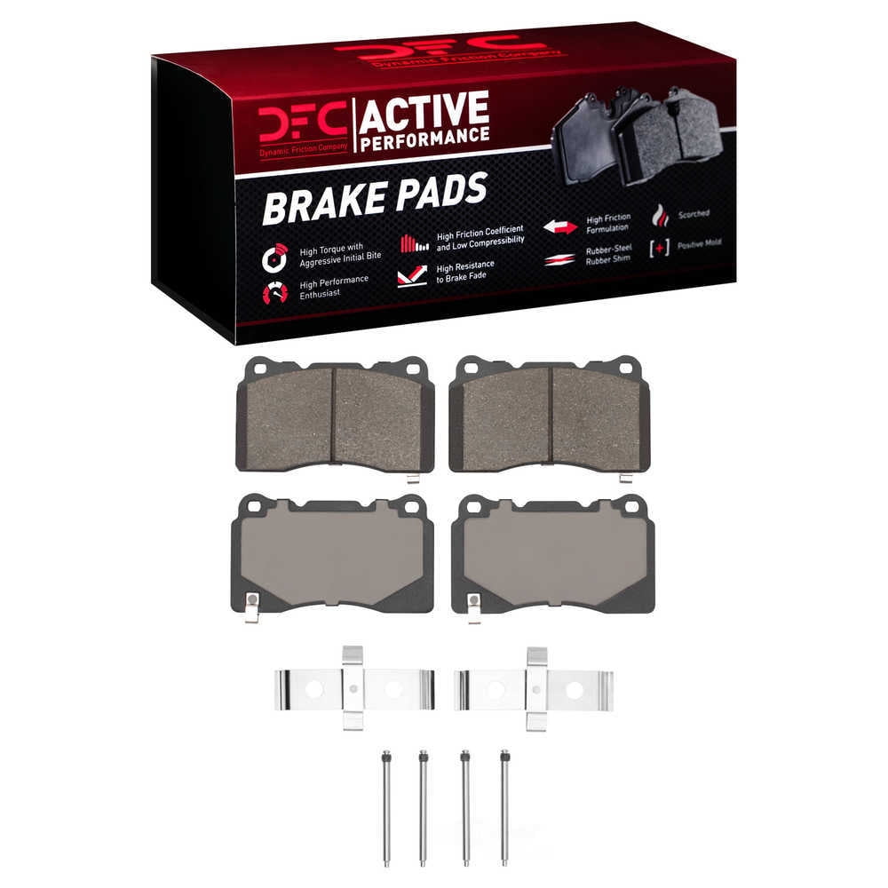 Dynamic Friction Company 1115-1001-07 DFC Active Performance Pads and Hardware Kit