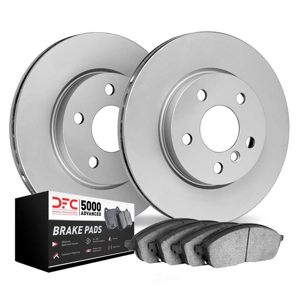 Dynamic Friction Company 9502-63231 DFC Hi-Carbon Alloy GEOMET Coated Rotors with 5000 Advanced