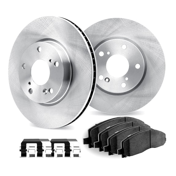Dynamic Friction Company Front Brake GEOMET Rotors with 5000 Advanced Brake Pads includes Hardware - 9512-63225