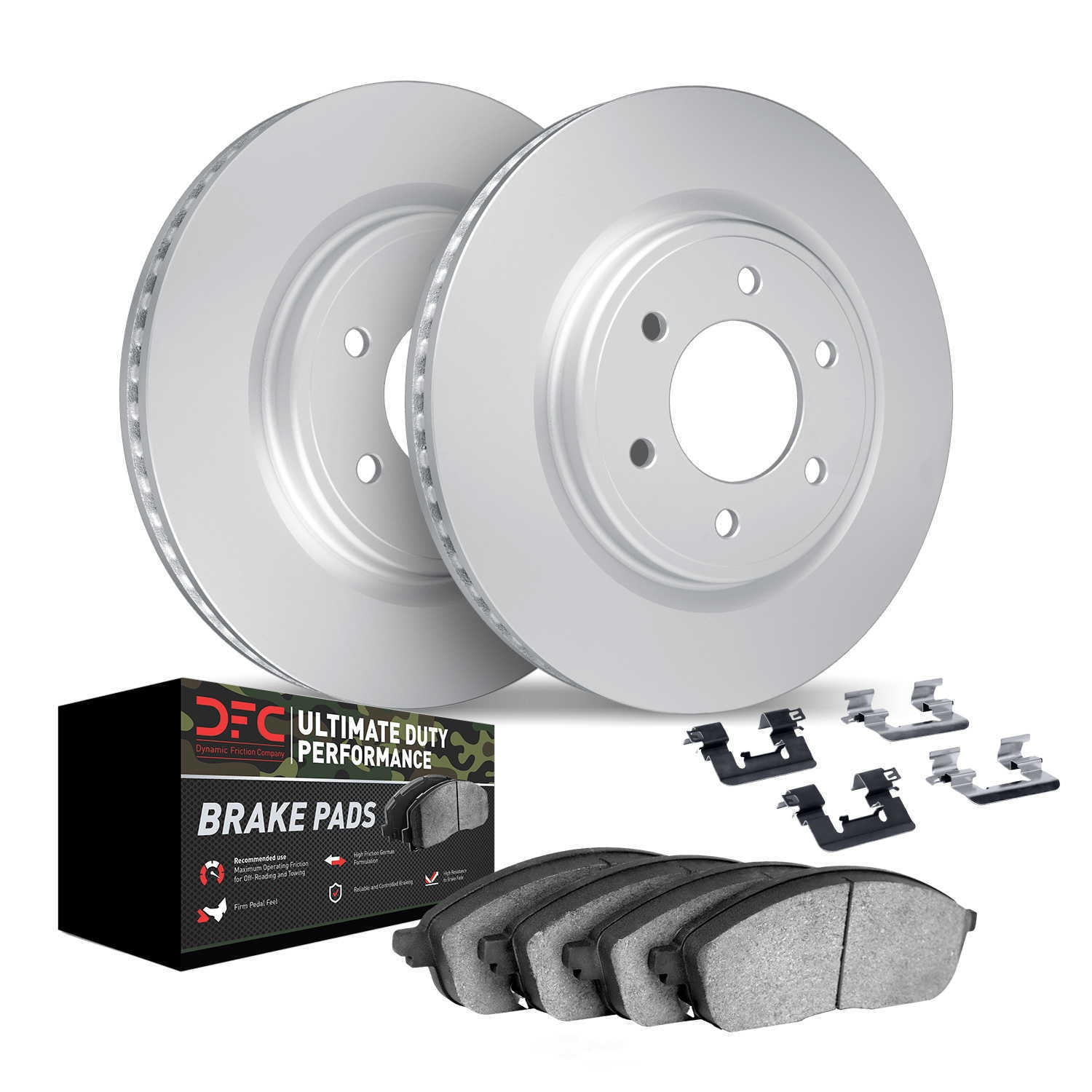 Dynamic Friction Company 9412-54038 DFC Hi-Carbon Alloy GEOMET Coated Rotors with Ultimate Duty