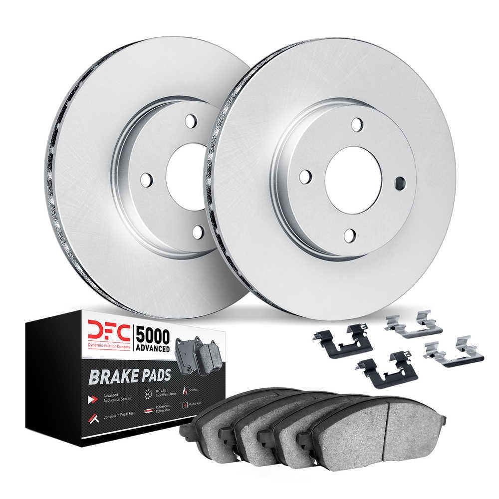 Dynamic Friction Company 4512-32037 DFC GEOSPEC Coated Rotors with 5000 Brake Pads - Ceramic and