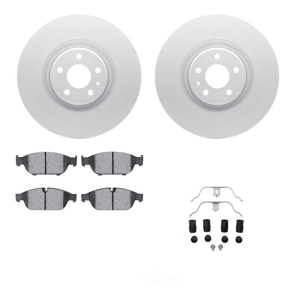 Dynamic Friction Company 4512-73150 DFC GEOSPEC Coated Rotors with 5000 Brake Pads - Ceramic and
