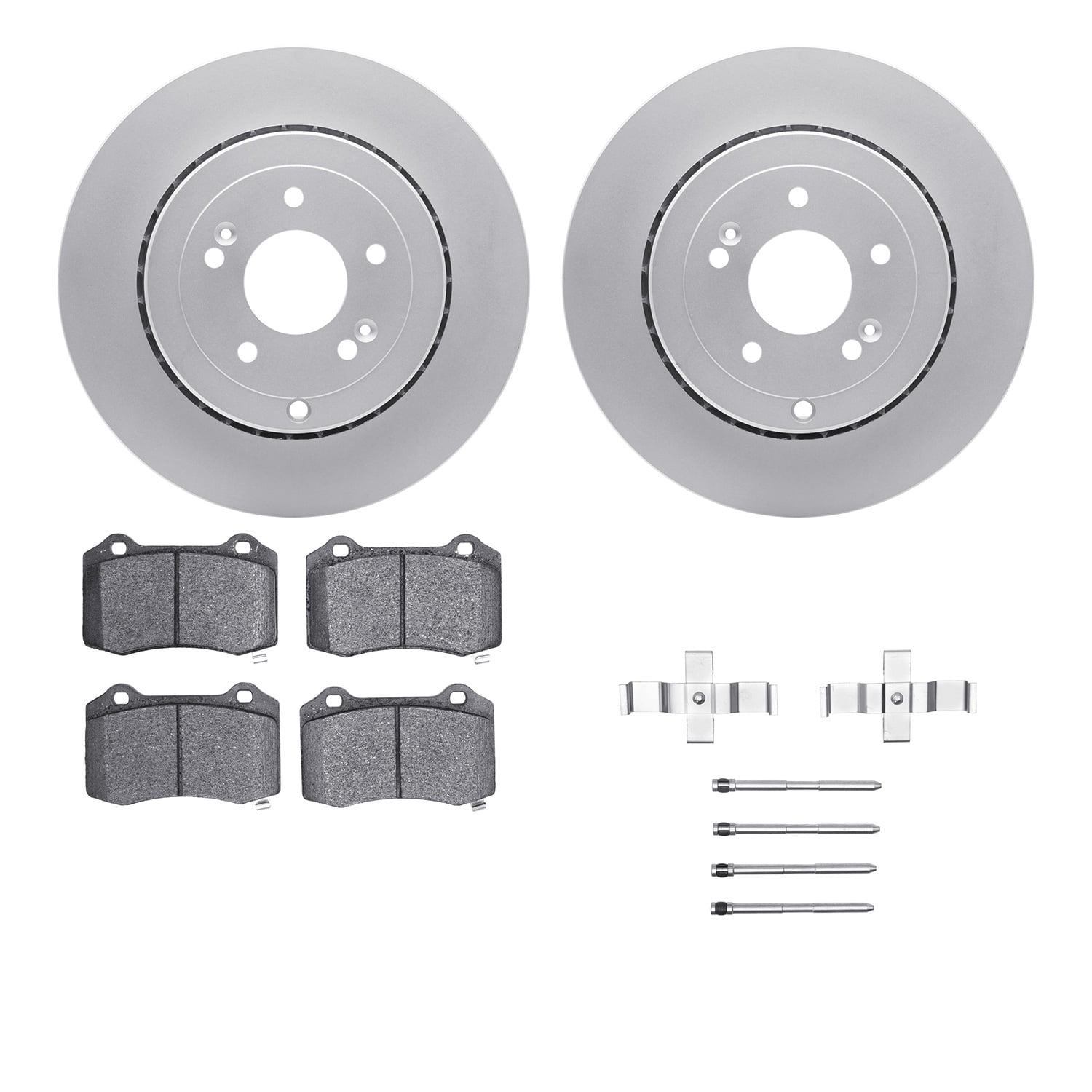 Dynamic Friction Company Front Brake Geospec Rotors with Ultimate Duty Performance Brake Pads includes Hardware - 4412-48005