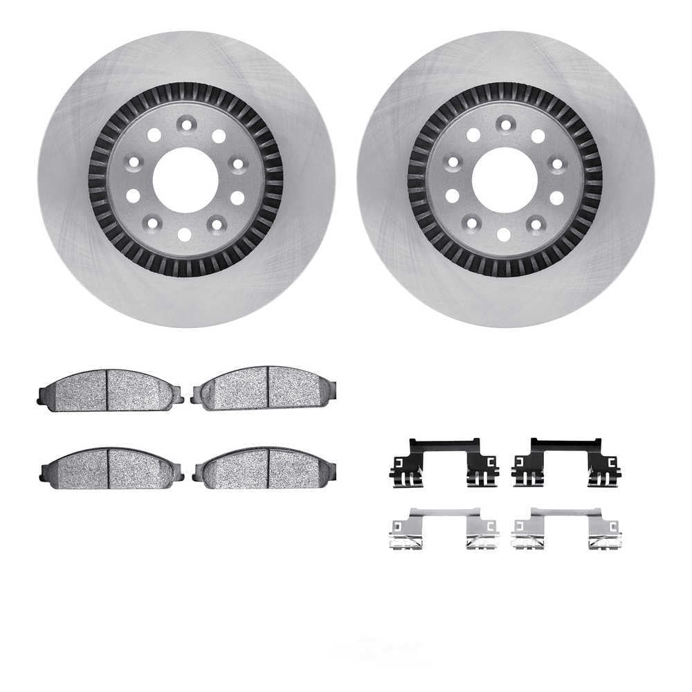 Dynamic Friction Company Front Brake Rotors with 3000 Series Ceramic Brake Pads includes Hardware 6312-54176 Fits select: 2008-2009 FORD TAURUS, 2005-2007 FORD FIVE HUNDRED