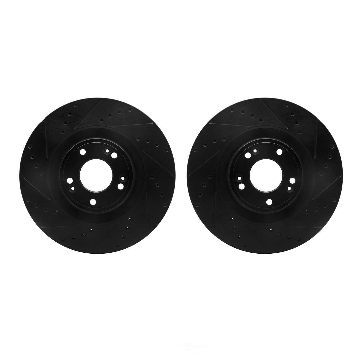 Dynamic Friction Company 8002-03003 DFC Brake Rotors - Drilled & Slotted - Black