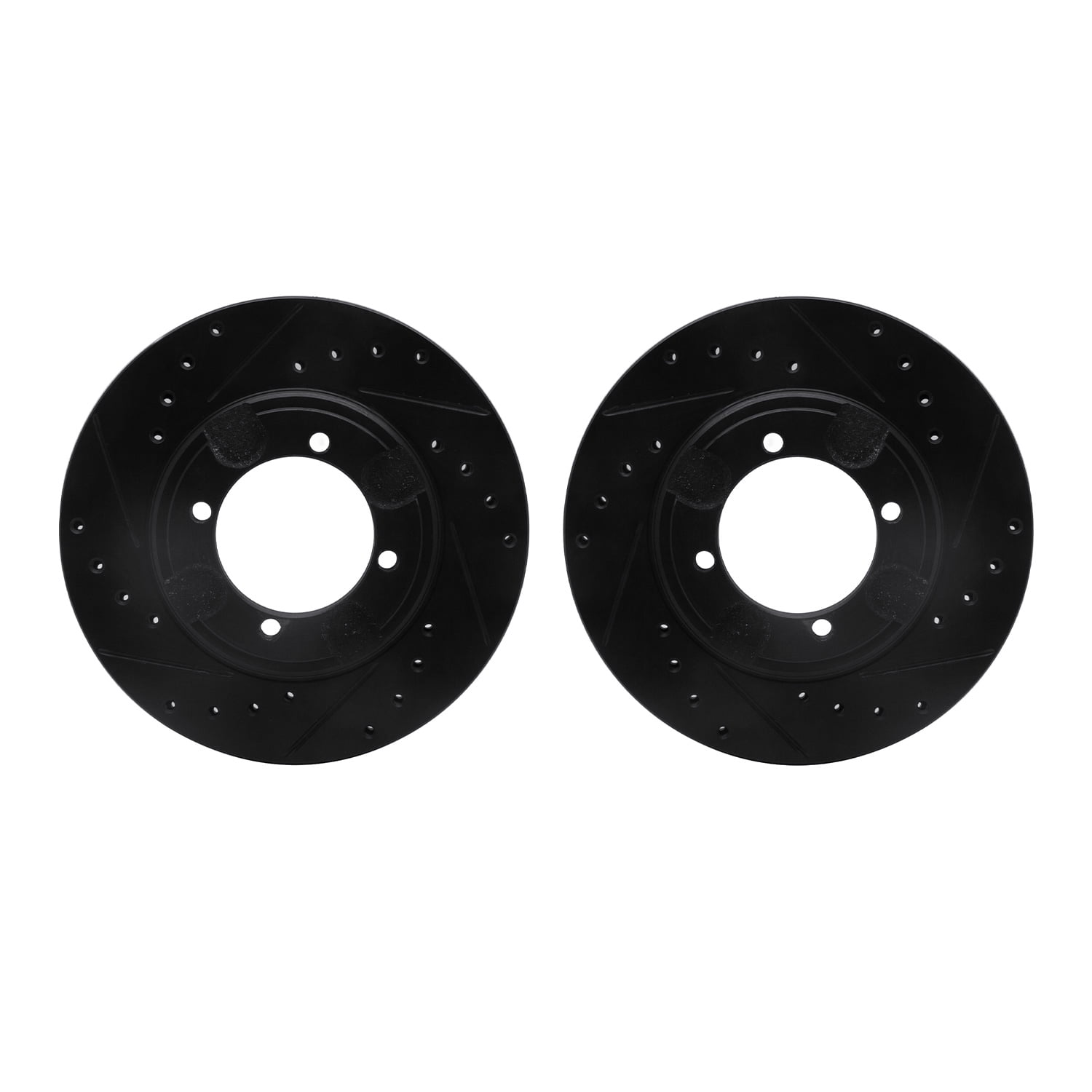 Dynamic Friction Company Front Brake Rotors-Drilled and Slotted-Black 8002-03012