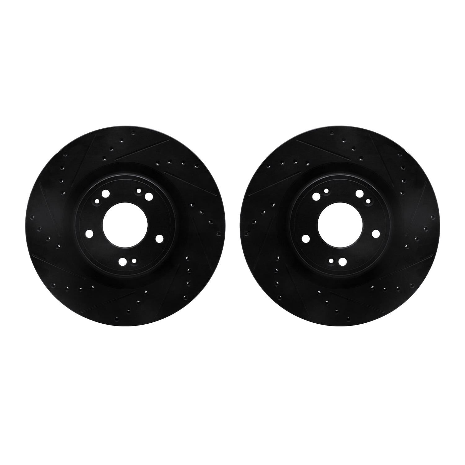 Dynamic Friction Company Front Brake Rotors-Drilled and Slotted-Black 8002-03019