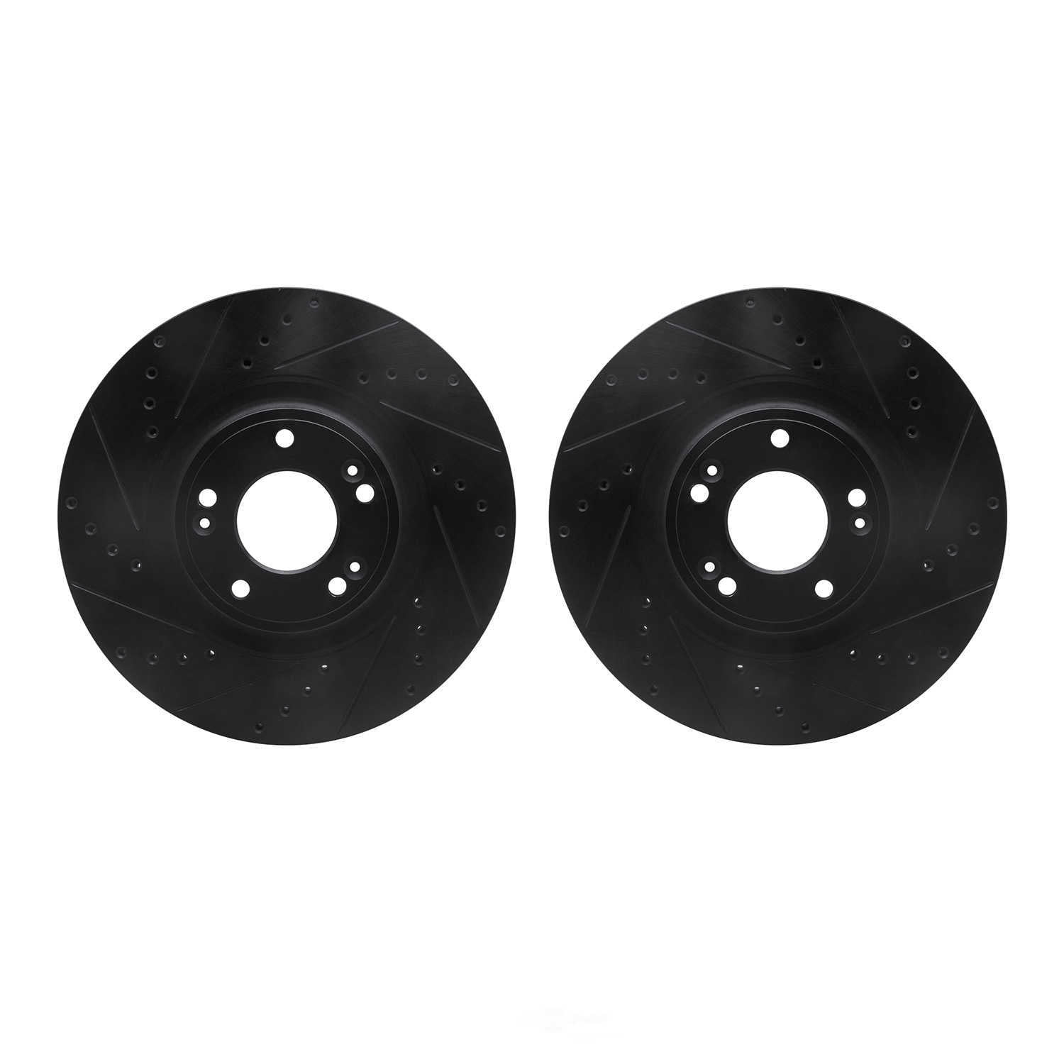 Dynamic Friction Company 8002-03020 DFC Brake Rotors - Drilled & Slotted - Black