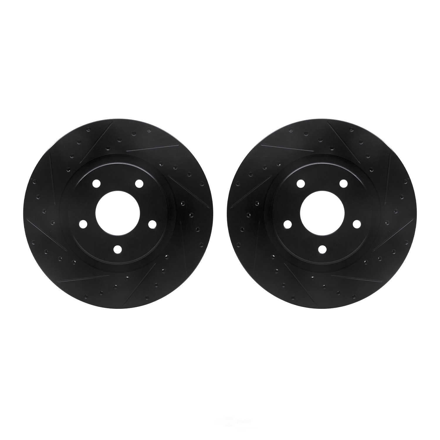 Dynamic Friction Company 8002-20020 DFC Brake Rotors - Drilled & Slotted - Black