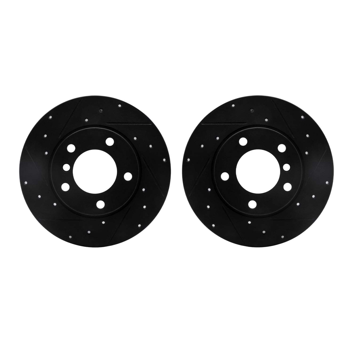 Dynamic Friction Company Front Brake Rotors-Drilled and Slotted-Black 8002-31013