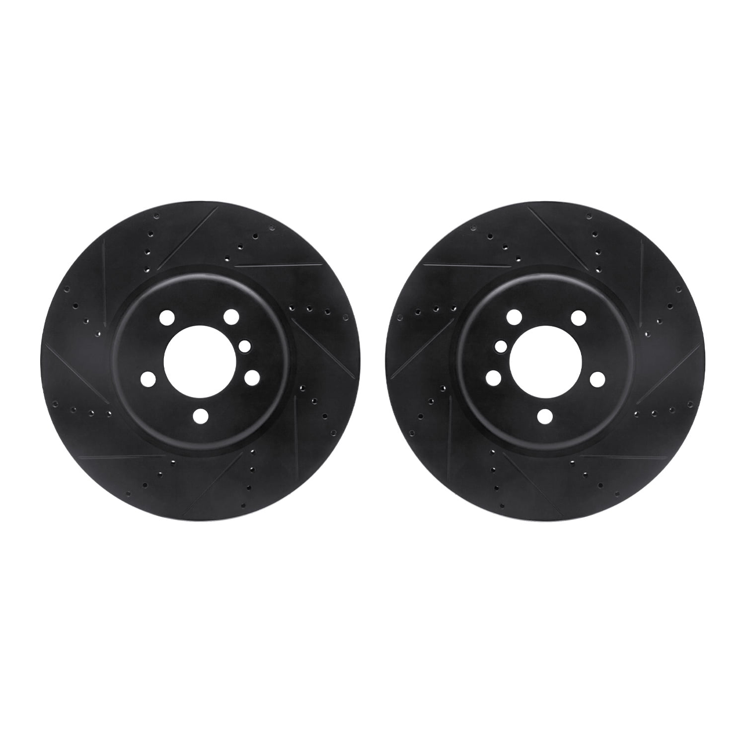 Dynamic Friction Company Front Brake Rotors-Drilled and Slotted-Black 8002-31022